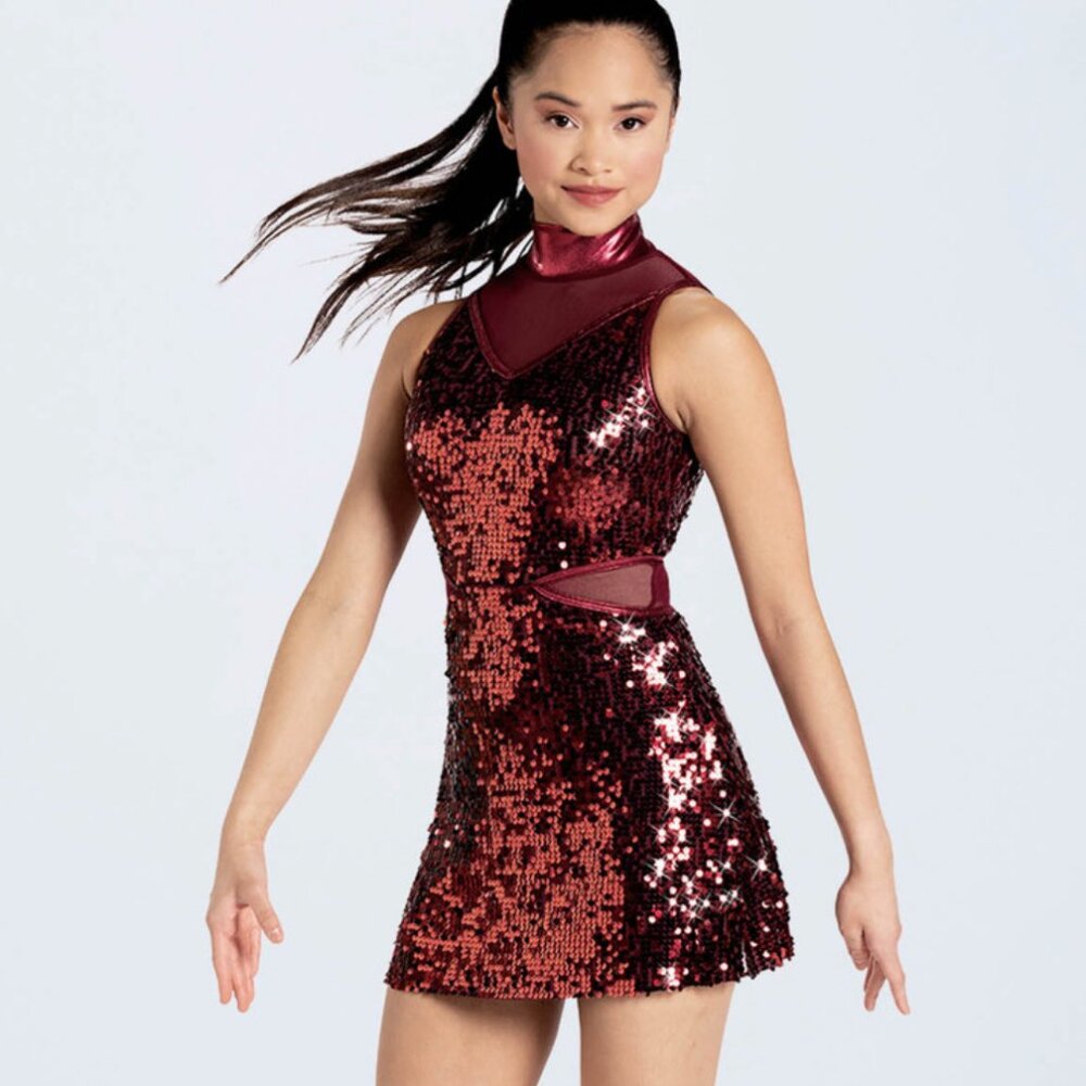 WEISSMAN Balera Costume Sleeveless Ultra Sparkle Dress D13860 CL